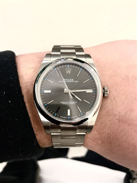 rolex oyster perpetual blue 39|rolex oyster perpetual 39 rhodium.